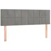vidaXL Têtes de lit 2 pcs Gris clair 72x5x78/88 cm Velours