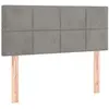 vidaXL Tête de lit Gris clair 100x5x78/88 cm Velours