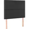 vidaXL Têtes de lit 2 pcs Noir 100x5x78/88 cm Similicuir