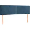 vidaXL Têtes de lit 2 pcs Bleu foncé 100x5x78/88 cm Velours