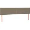 vidaXL Têtes de lit 2 pcs Taupe 90x5x78/88 cm Tissu