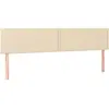 vidaXL Têtes de lit 2 pcs Crème 90x5x78/88 cm Tissu