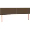 vidaXL Têtes de lit 2 pcs Marron Foncé 90x5x78/88 cm Tissu