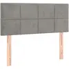 vidaXL Tête de lit Gris clair 80x5x78/88 cm Velours