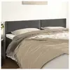 vidaXL Têtes de lit 2 pcs Gris foncé 80x5x78/88 cm Velours