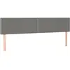 vidaXL Têtes de lit 2 pcs Gris foncé 90x5x78/88 cm Tissu