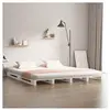 vidaXL Lit de palette Blanc 120x190 cm Bois pin massif Petit Double