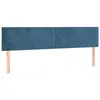 vidaXL Têtes de lit 2 pcs Bleu foncé 90x5x78/88 cm Velours