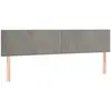 vidaXL Têtes de lit 2 pcs Gris clair 80x5x78/88 cm Velours