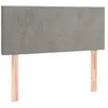 vidaXL Tête de lit Gris clair 100x5x78/88 cm Velours