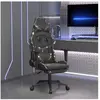 vidaXL Chaise de jeu de massage repose-pied Noir&Camouflage Similicuir