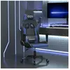 vidaXL Chaise de jeu de massage Noir et bleu Similicuir