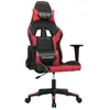 vidaXL Chaise de jeu de massage Noir et rouge Similicuir
