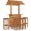 vidaXL Ensemble de bar de jardin 5 pcs Bois d'acacia solide