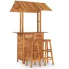 vidaXL Ensemble de bar de jardin 3 pcs Bois d'acacia solide