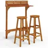 vidaXL Ensemble de bar de balcon 3 pcs Bois d'acacia massif