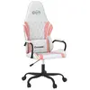 vidaXL Chaise de jeu de massage Blanc et rose Similicuir
