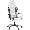 vidaXL Chaise de jeu de massage Blanc et noir Similicuir