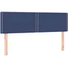 vidaXL Têtes de lit 2 pcs Bleu 80x5x78/88 cm Tissu