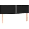 vidaXL Têtes de lit 2 pcs Noir 80x5x78/88 cm Tissu