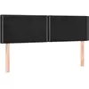 vidaXL Têtes de lit 2 pcs Noir 72x5x78/88 cm Velours