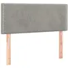 vidaXL Tête de lit Gris clair 100x5x78/88 cm Velours