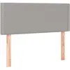 vidaXL Tête de lit Gris clair 90x5x78/88 cm Tissu