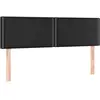 vidaXL Têtes de lit 2 pcs Noir 72x5x78/88 cm Similicuir