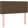 vidaXL Tête de lit Marron Foncé 100x5x78/88 cm Tissu