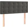 vidaXL Tête de lit Gris foncé 100x5x78/88 cm Velours