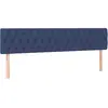 vidaXL Têtes de lit 2 pcs Bleu 100x7x78/88 cm Tissu