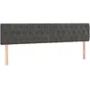 vidaXL Têtes de lit 2 pcs Gris foncé 100x7x78/88 cm Velours
