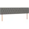 vidaXL Têtes de lit 2 pcs Gris foncé 100x7x78/88 cm Tissu