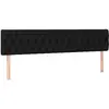 vidaXL Têtes de lit 2 pcs Noir 100x7x78/88 cm Tissu