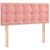 vidaXL Tête de lit Rose 90x5x78/88 cm Velours