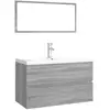 vidaXL Meubles de salle de bain Sonoma gris Bois d'ingénierie