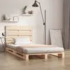 Vidaxl - Cadre de lit 90x200 cm Bois de pin massif Naturel