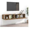 vidaXL Ensemble de meubles TV 2 pcs Chêne fumé Bois d'ingénierie