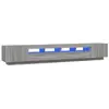 vidaXL Ensemble de meubles TV avec lumières LED 3 pcs Sonoma gris