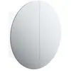 vidaXL Armoire de salle de bain miroir rond et LED Blanc 40x40x17,5 cm