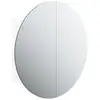 vidaXL Armoire de salle de bain miroir rond et LED Blanc 47x47x17,5 cm