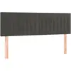 vidaXL Têtes de lit 2 pcs Gris foncé 72x5x78/88 cm Velours