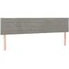 vidaXL Têtes de lit 2 pcs Gris clair 80x5x78/88 cm Velours