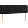 vidaXL Têtes de lit 2 pcs Noir 72x7x78/88 cm Velours
