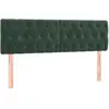vidaXL Têtes de lit 2 pcs Vert foncé 72x7x78/88 cm Velours