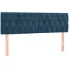vidaXL Têtes de lit 2 pcs Bleu foncé 72x7x78/88 cm Velours