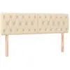 vidaXL Têtes de lit 2 pcs Crème 72x7x78/88 cm Tissu