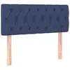 vidaXL Tête de lit Bleu 90x7x78/88 cm Tissu