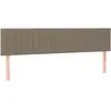 vidaXL Têtes de lit 2 pcs Taupe 100x5x78/88 cm Tissu