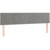 vidaXL Têtes de lit 2 pcs Gris clair 100x5x78/88 cm Velours